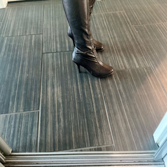 Rare! Shane and Shawn Boardroom Rockstars leather knee brown boot size 7 - Picture 14 of 16